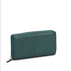 Green Gucci Microguccisima Continental Wallet